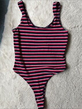 Striped Red, White & Blue Bodysuit